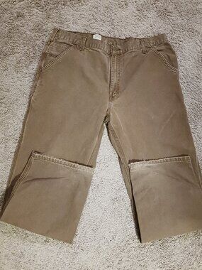 Carhartt tan denim work wear pants 37